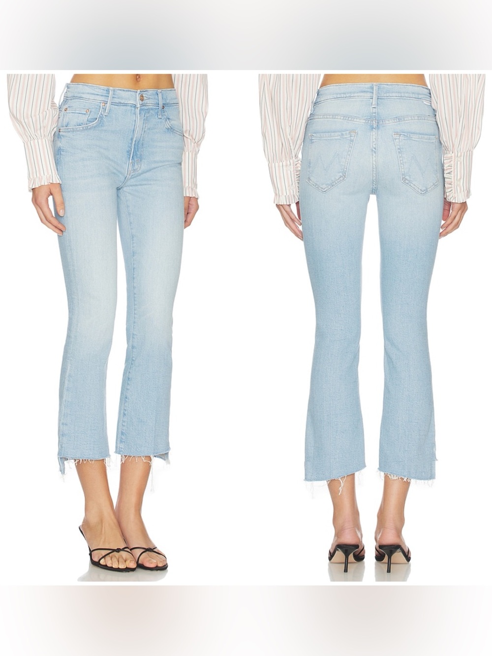 MOTHER The Insider Crop Blue Jeans